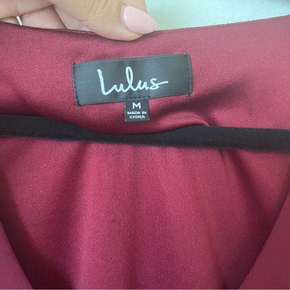 Lulus burgundy shift dress - Picture 6 of 6